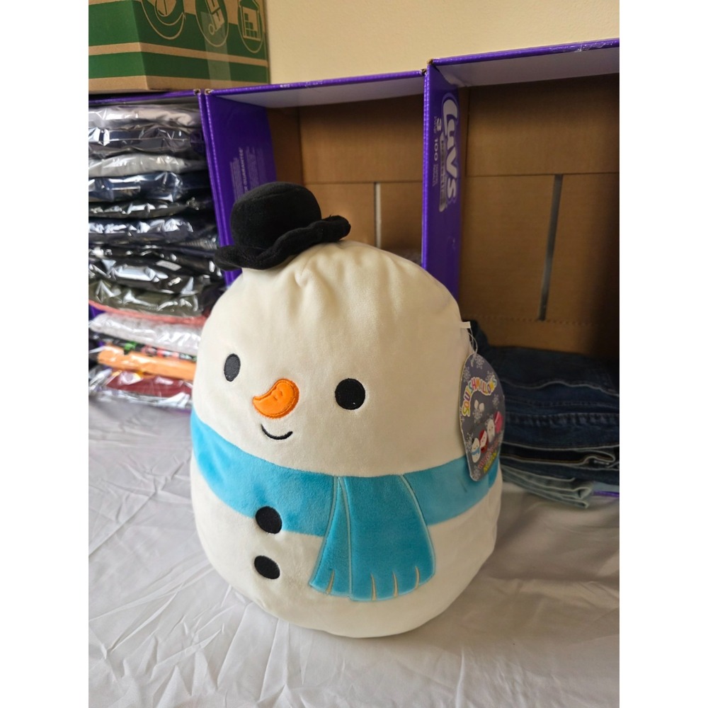Squishmallow 12 inch manny the snowman NWT